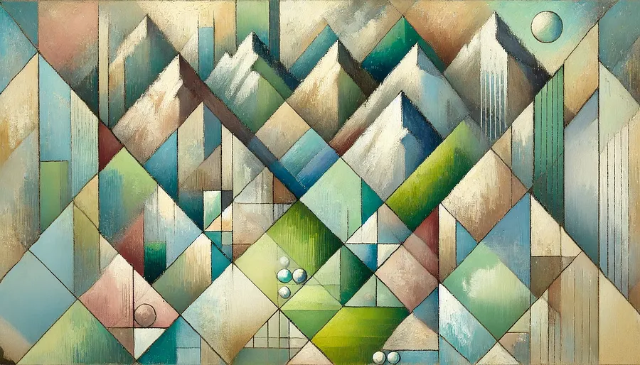 Image of Carpathian Symphony by William Johnson, size: 70x60cm, Painting medium, from London, part of the Nature series, priced at £1250